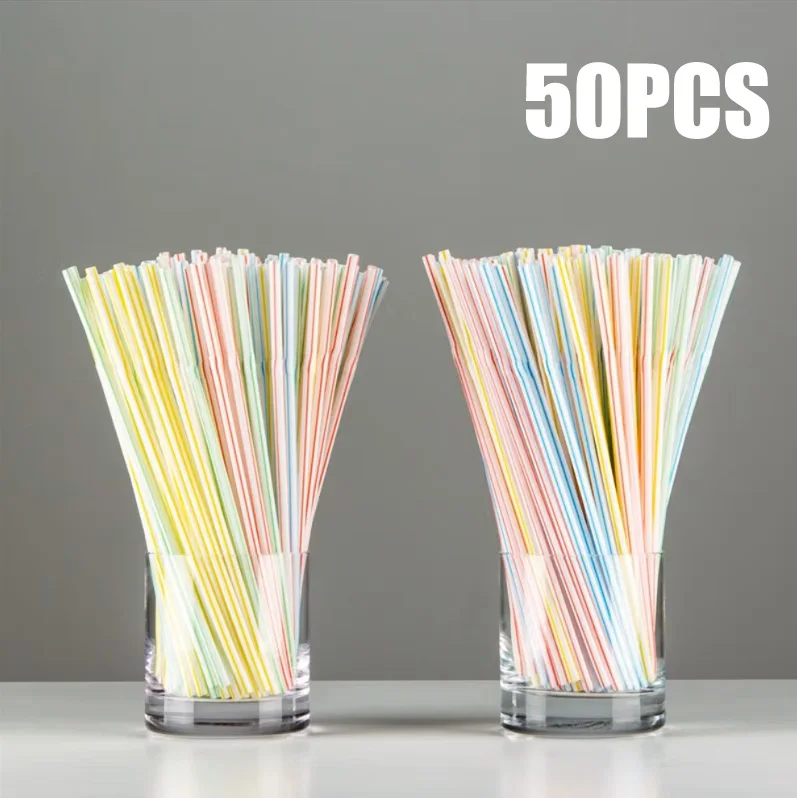 50-1000 Stuks Rietjes Kleurrijke & Zwarte Rietjes Flexibele Bruiloft Feestartikelen Rietjes Keuken Groothandel