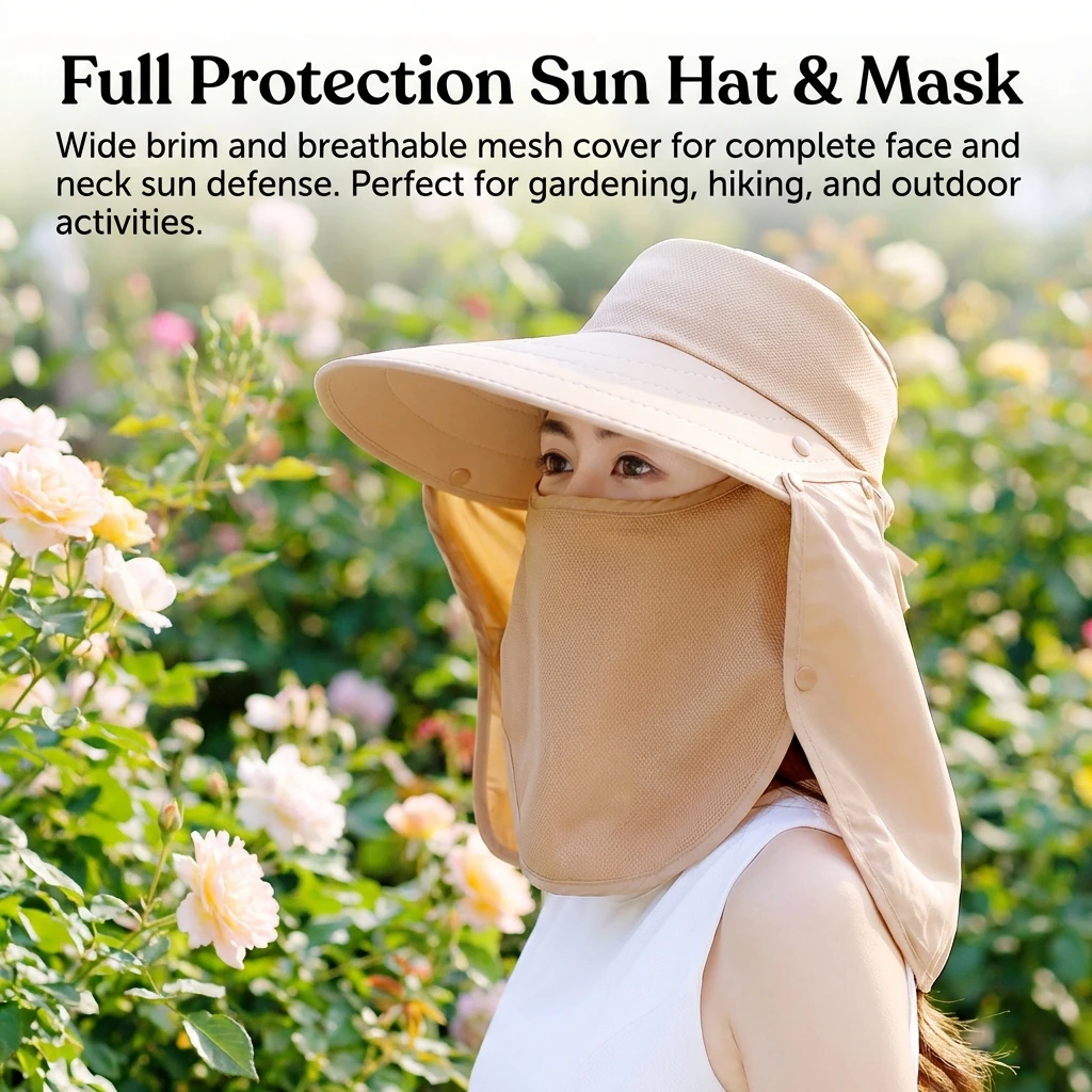 

Women Sun Hat Wide Brimmed UPF 50+ UV Protection Outdoor Sunshield Foldable Lightweight Breathable for Summer Travel Camping