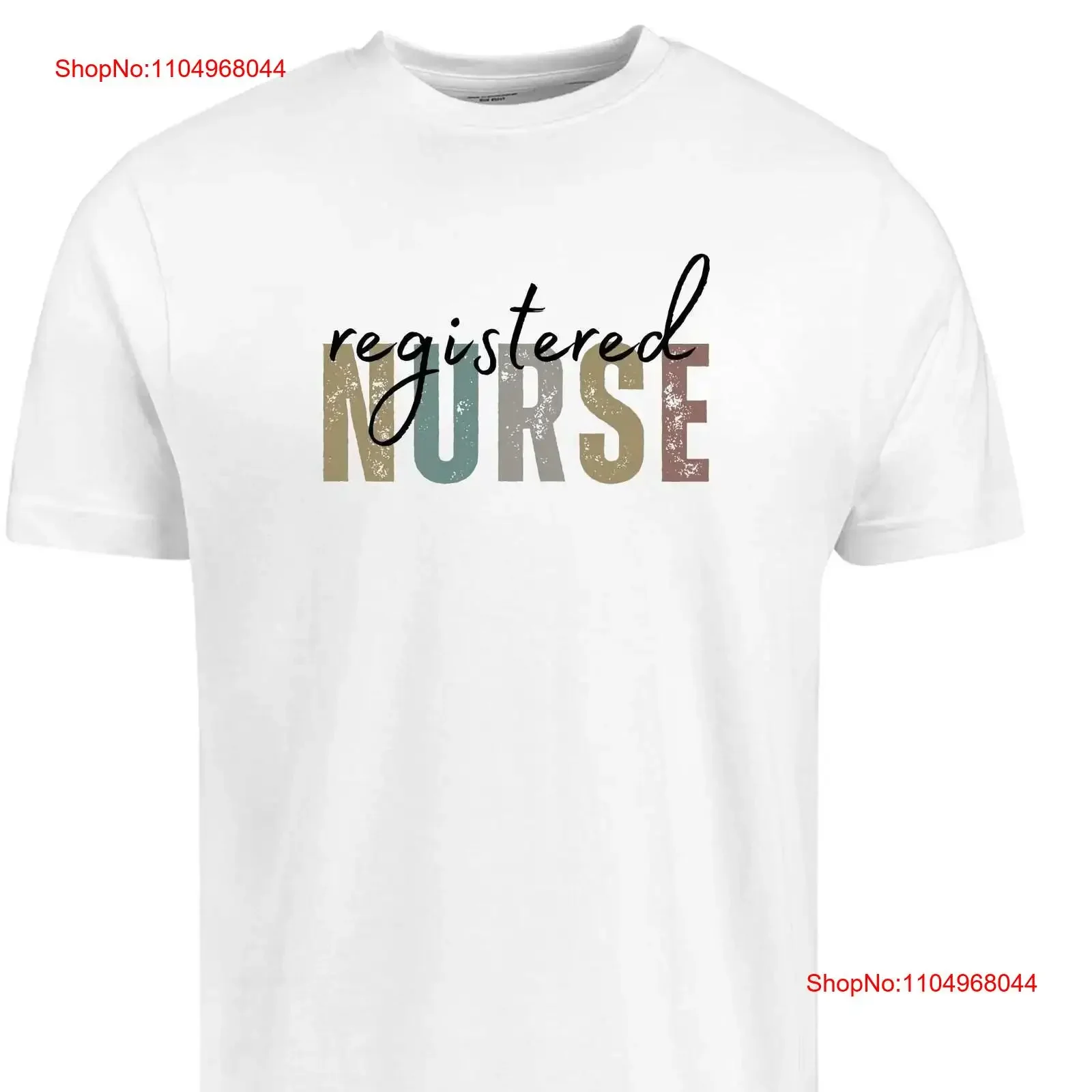 تي شيرت ممرضة مسجلة للنساء ملابس تمريض كلاسيكية مغسولة ملابس الشارع أنيقة ومريحة كاجوال للجنسين #1