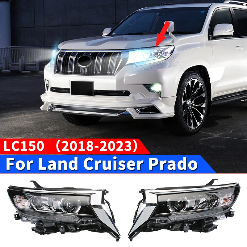 For Toyota Land Cruiser Prado 150 LC150 2022 2021 2020 2019 2018 LED Headlight Assembly upgraded Modification Accessories kit