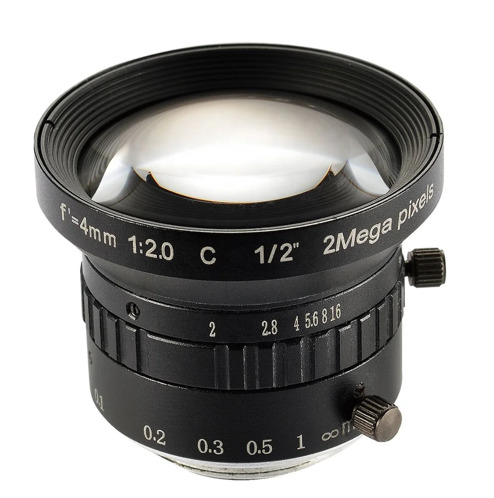 High Resolution 2022 New Focusafe 4mm C Mount Non Distortion Industrial Camera Lens
