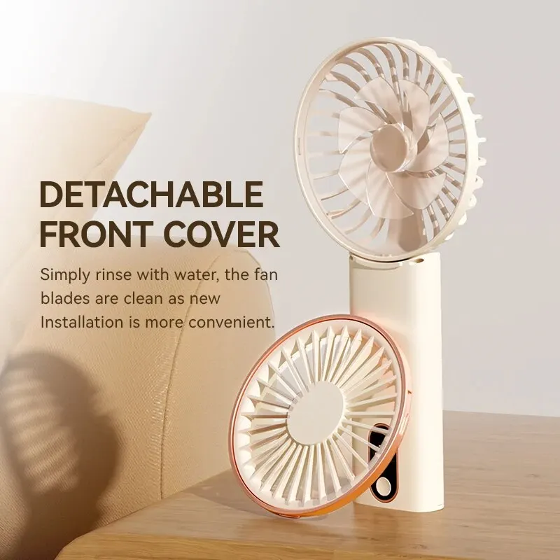 New Neck Digital Display Handheld Student Outdoor Portable USB Charging Fan Desktop Aromatreatment Small Fan