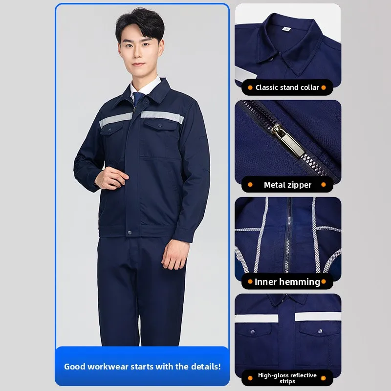 Work clothes suit men's workshop reflective factory clothes auto repair work clothes labor insurance work clothes