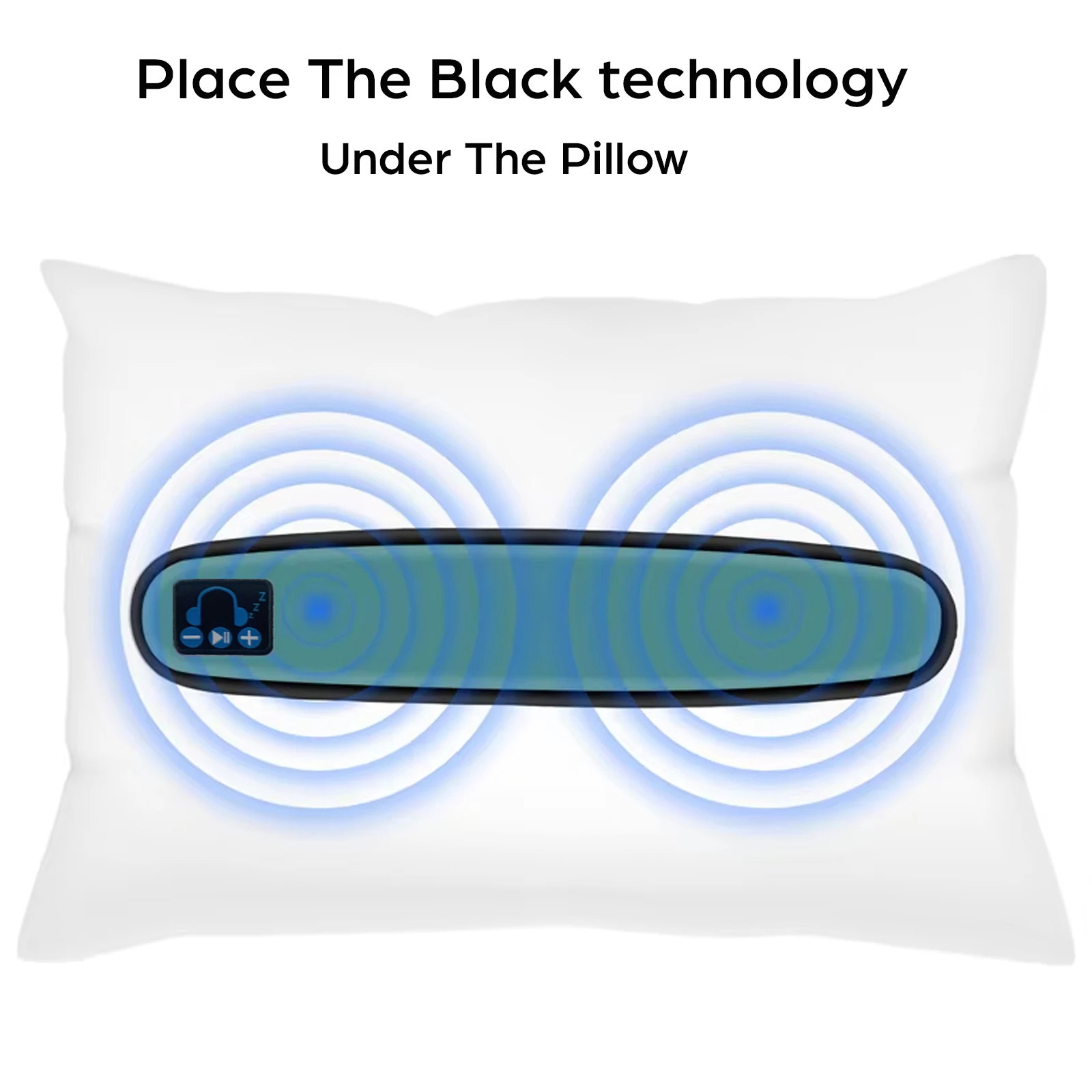العظام التوصيل بلوتوث 5.0 المتكلم اللاسلكية ستيريو مكبرات الصوت المحمولة تحت وسادة صندوق تشغيل الموسيقى تحسين النوم ل TikTok Facebook