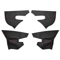 For 2006-2010 Volkswagen Passat B6 Door Armrest Panel Cover 4 Doors Car Black Microfiber Leather Armrest Cover Auto Interior