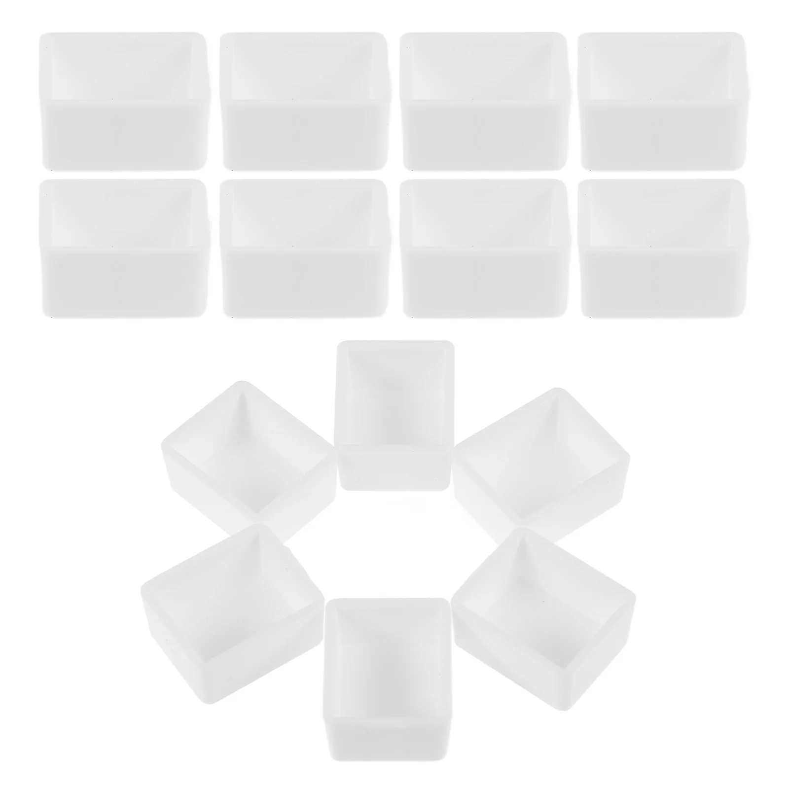 

24 Pcs Empty Watercolor Half Pans Plastic Palette DIY White Travel Paints Pigment Space Box For Acrylic Oil Painting