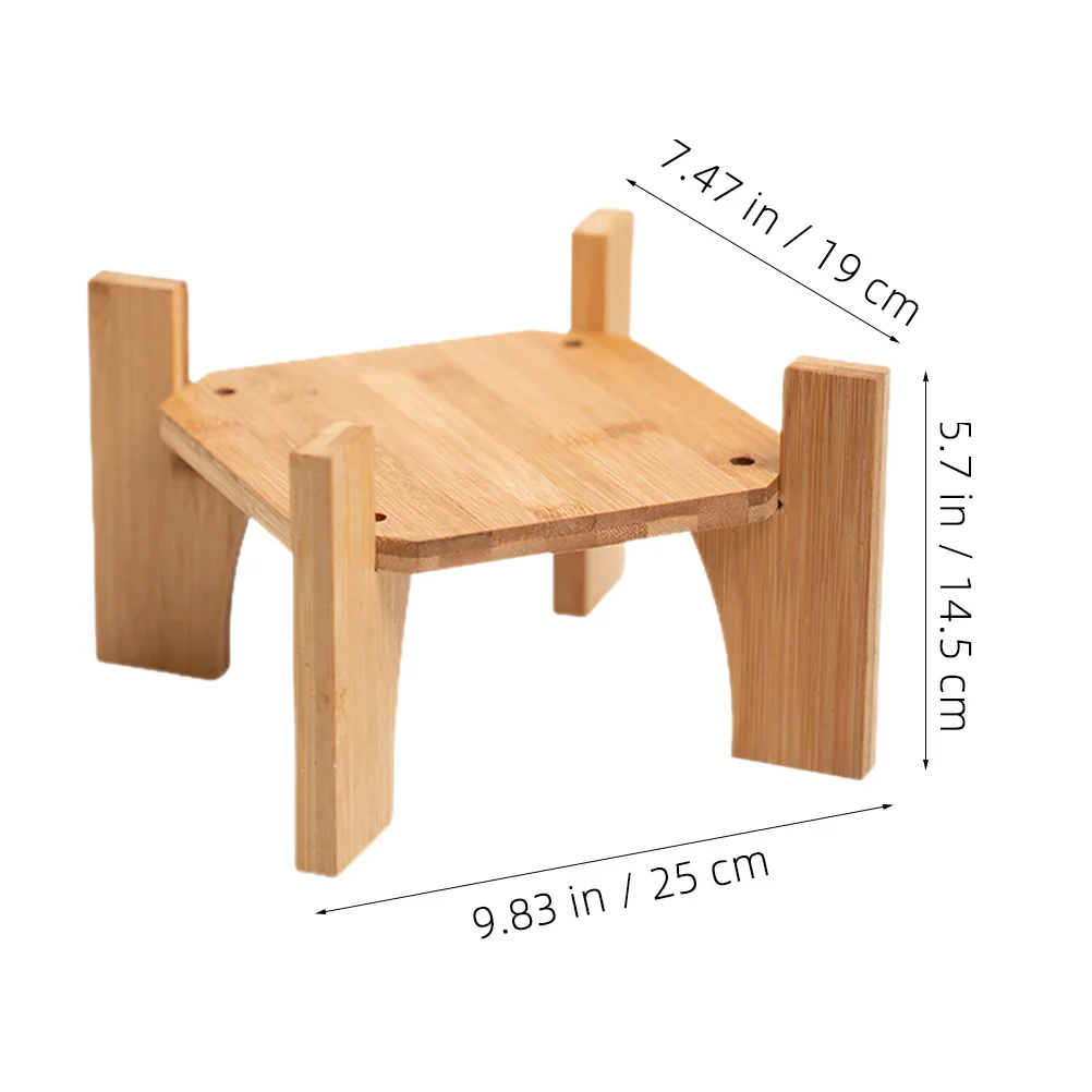 1pcs Stable Beverage Dispenser Stand Wooden Drink Tower Solid Wood Tea Pot Holder Multi-Functional Garden for Water