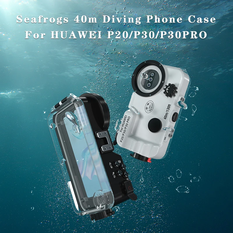 Seafrogs Bluetooth Control Waterproof Housing Diving Case for Huawei P20 P30 P30Pro Cover 40meters Underwater Protective Bag