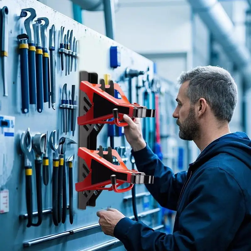 ジャックスタンドラックウォールマウントオーガナイザー壁掛けスチールジャックスタンドホルダー垂直収納ブラケット高耐荷重スペース