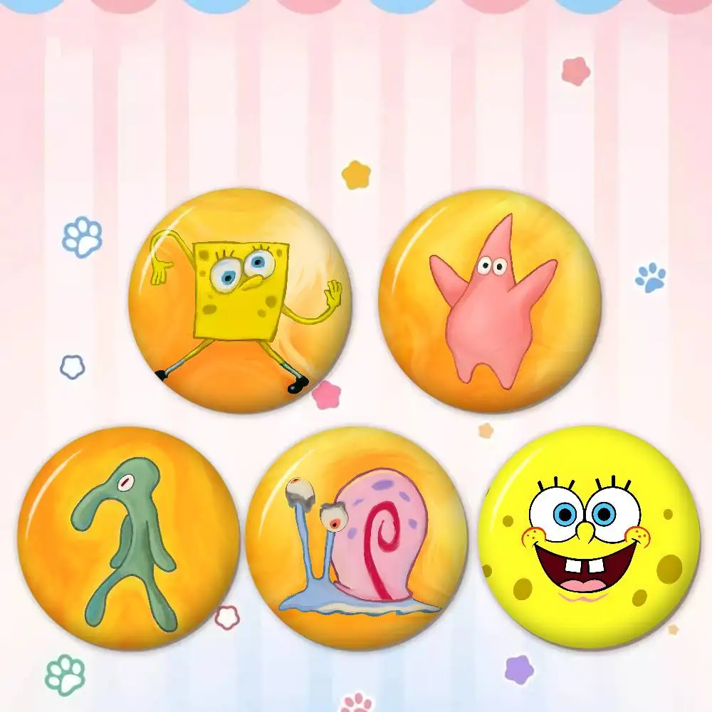 Anime S-SpongeBob Squidwards Abstract Art Anime Brooches Cute Cartoon  Badge Jacket Jeans Lapel Pin Gift Accessorie