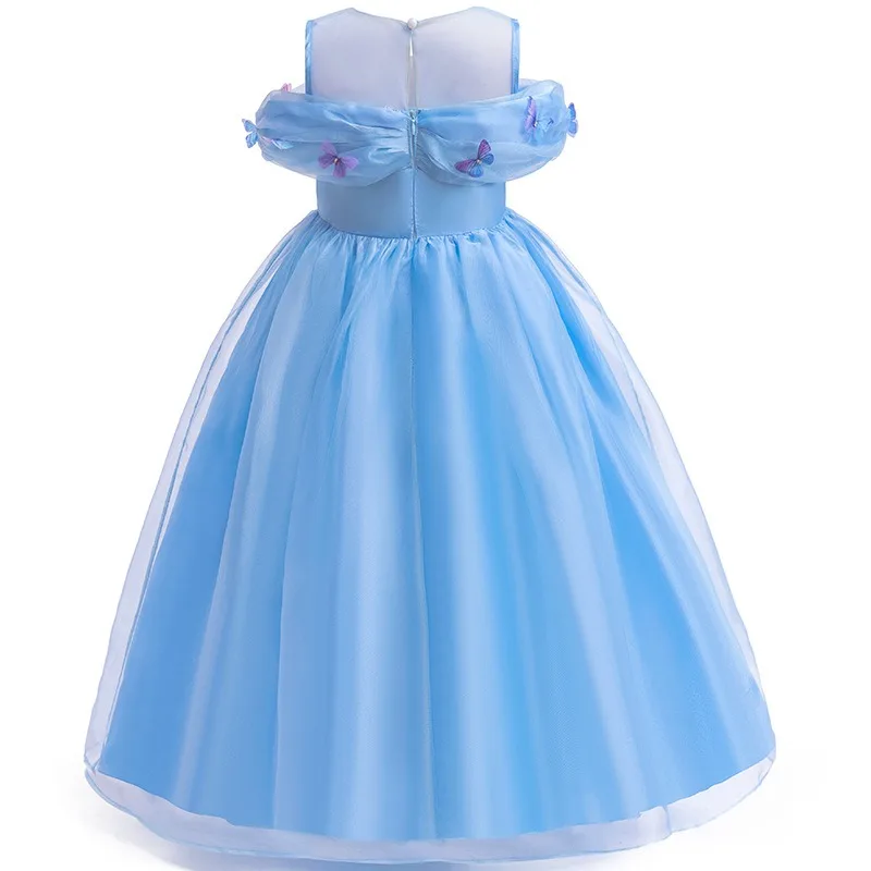 Children Clothes Cosplay Halloween Dresses Cinderella Princess Girls Performance  Waist Up  Butterfly Fluffy Dress Kids Clothing