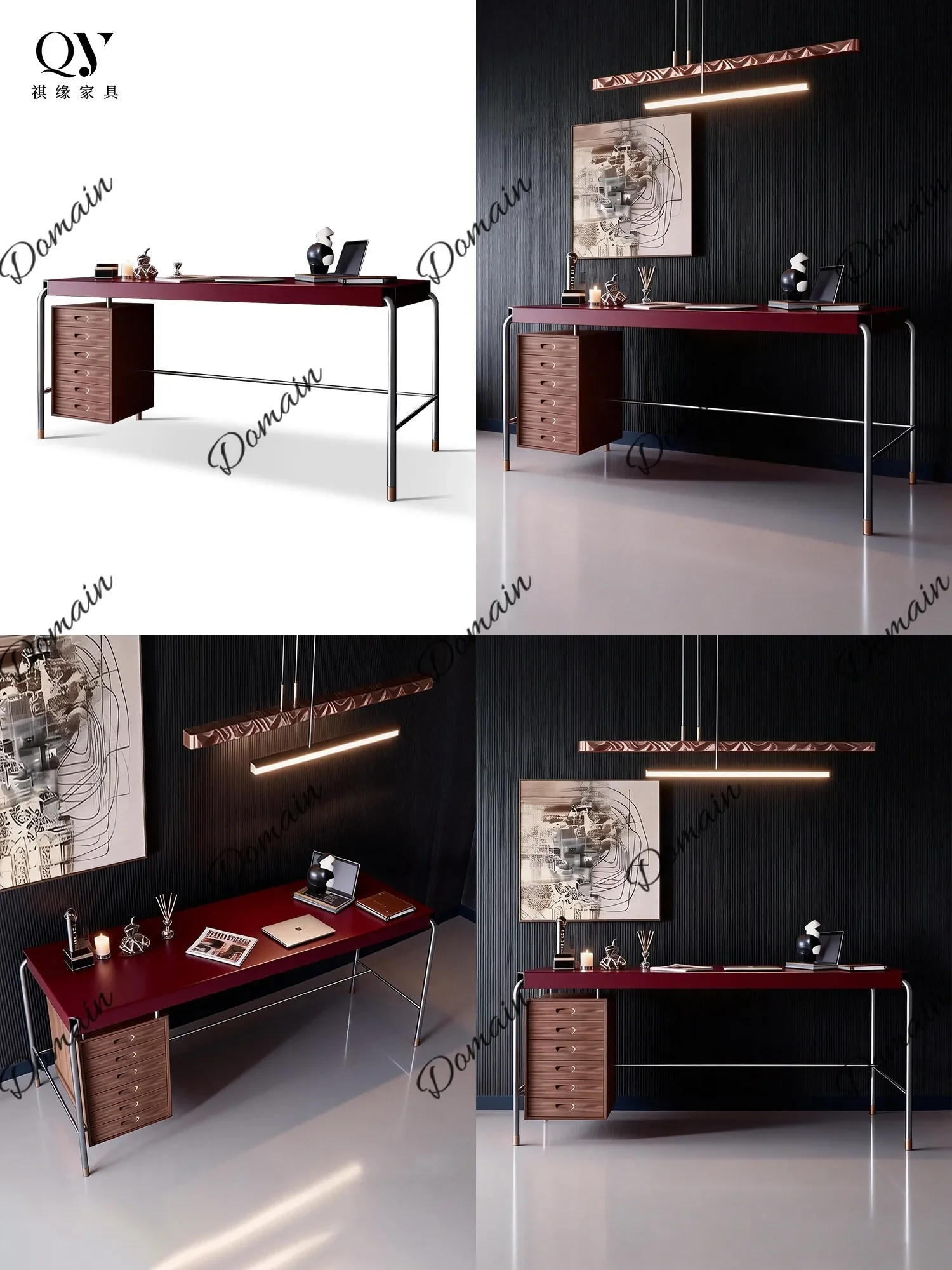 BJ Computer Desk Desktop Home Office Special Stainless Steel Workbench With Drawers Desk