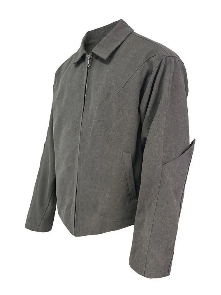 

Faionable Neutral Sle Men's New Zipper Collar Jaet Casual Sun Protection Clothing Polyester Fiber Long Sve Cool Sle