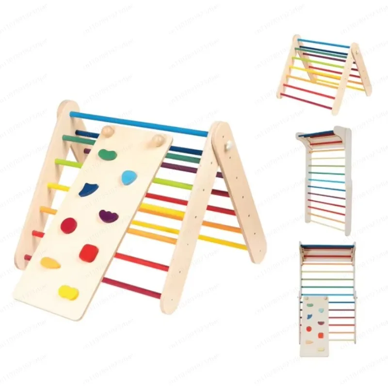 Children's Wooden Folding Frame Indoor/outdoor Infant Early Education Sensory Integration Training Equipment Playground