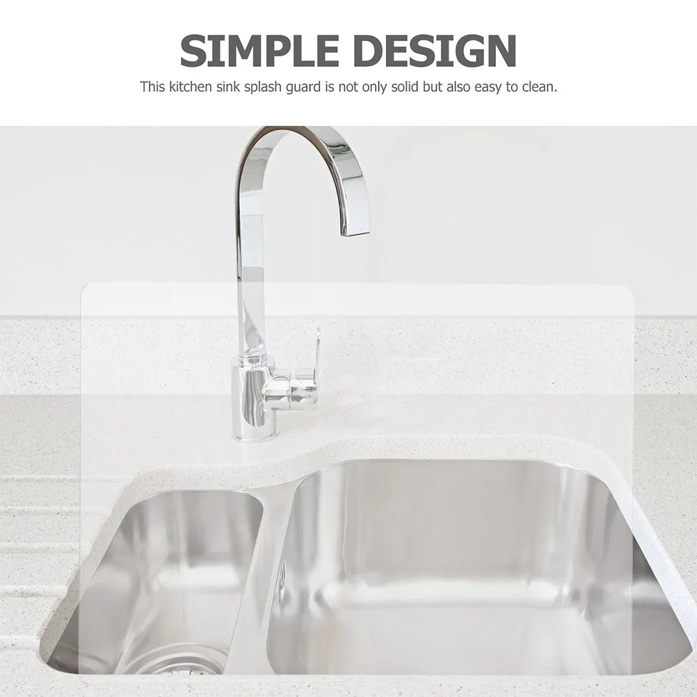 Clear Acrylic Kitchen Sink Splash-Proof Guard Anti-Splashing Board Splash Guard for Bathroom Water Retaining Panel view 2
