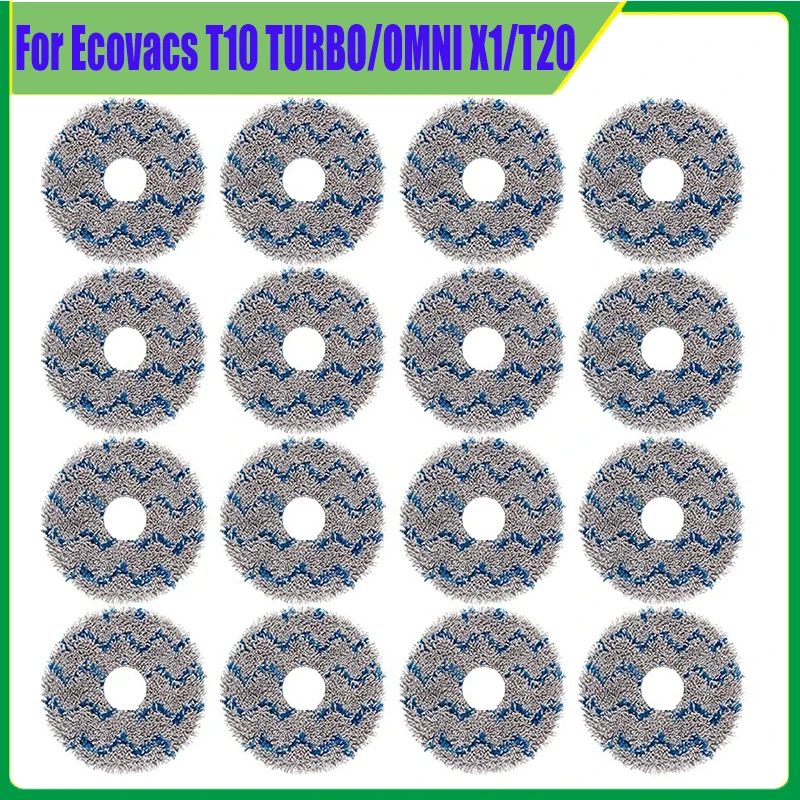 Replacement for Ecovacs T10 TURBO / Deebot X1 / OMNI / X1 TURBO T20 Robot Vacuum Cleaner Mop Cloth Washable Mop Pads Parts