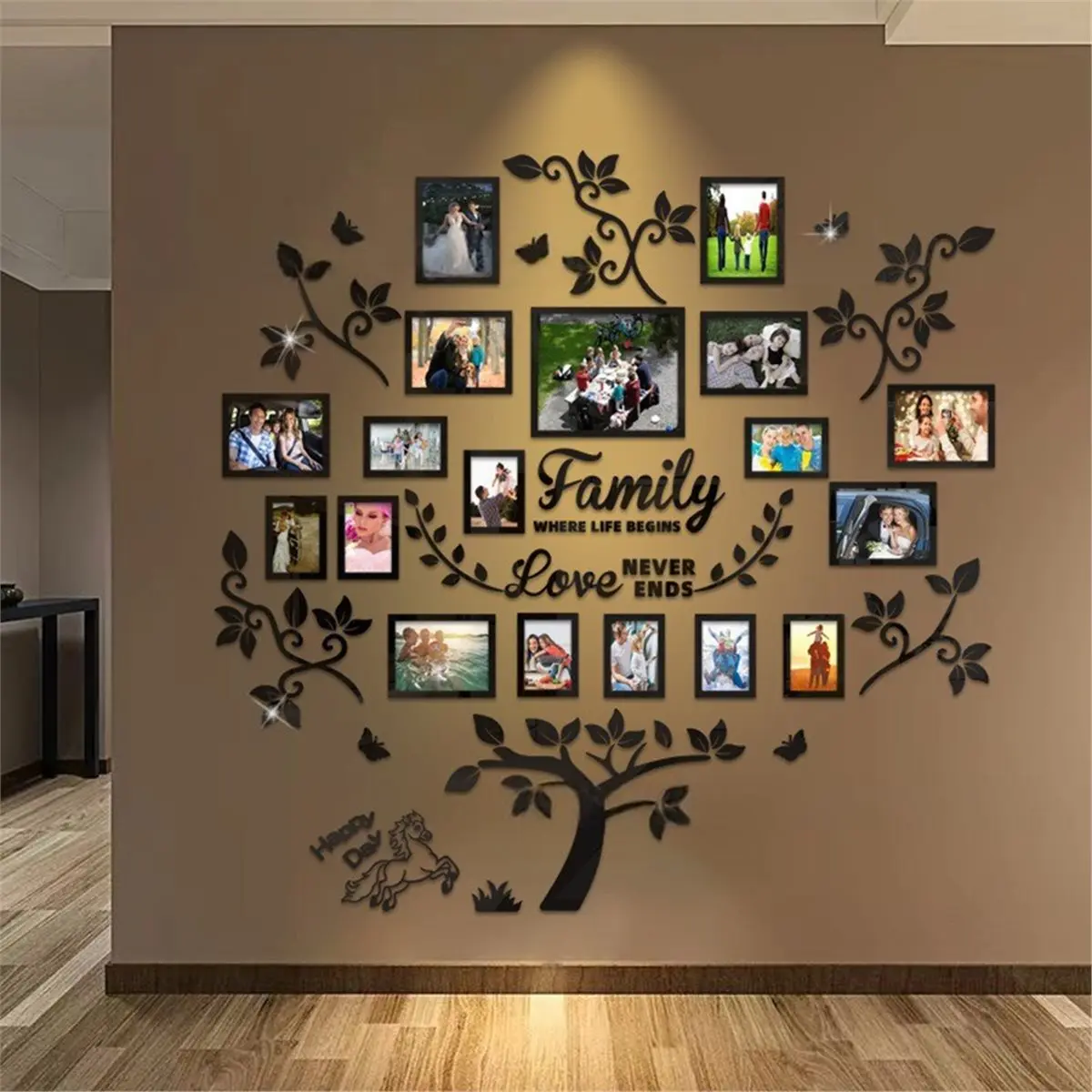 

1 Set DIY Wall Decor Living Room Family Tree Wall Decor Sticker 3D Picture Frames Collage Wall Decor Living Room Decor