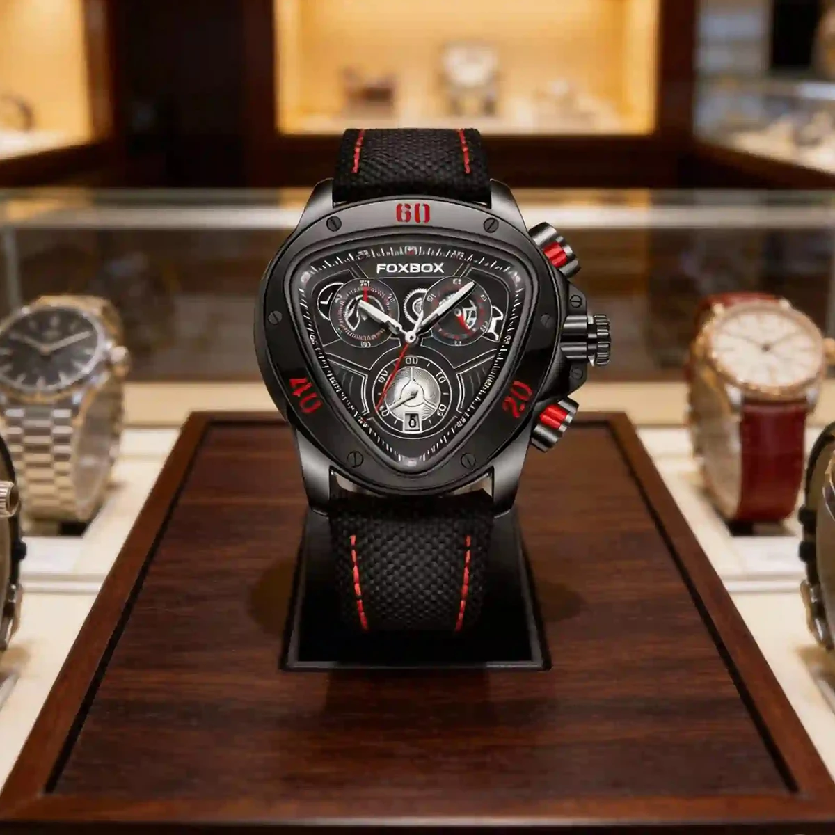 

Мужские часы FOXBOX Original Luxury: водонепроницаемые, светящиеся, с датой и днем недели, спортивные, классические, деловые, кварцевые, кожаные.
