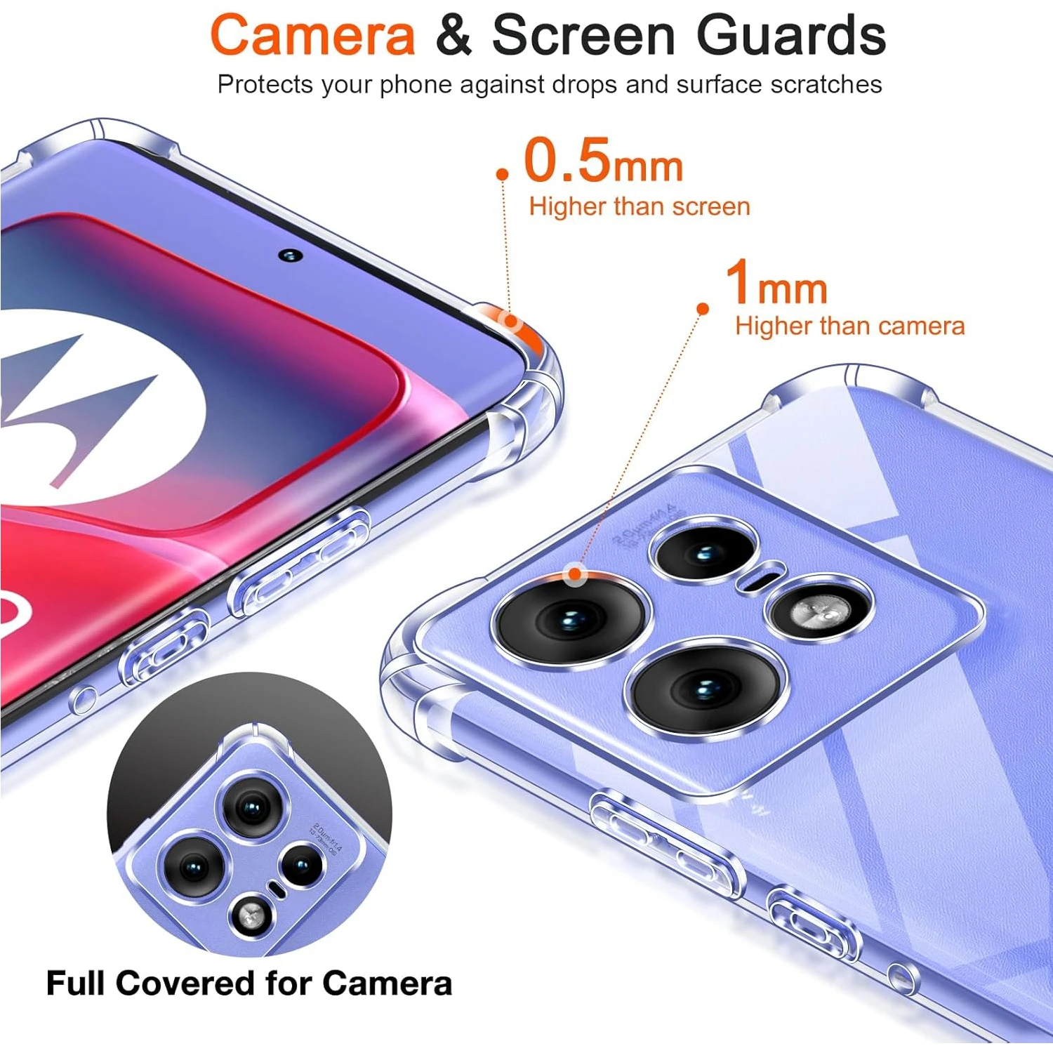 Shockproof Airbag TPU Case for Motorola Edge 50 Neo Moto Edge 50 Pro Fusion Ultra Protective Cover Capa Fundas Coque
