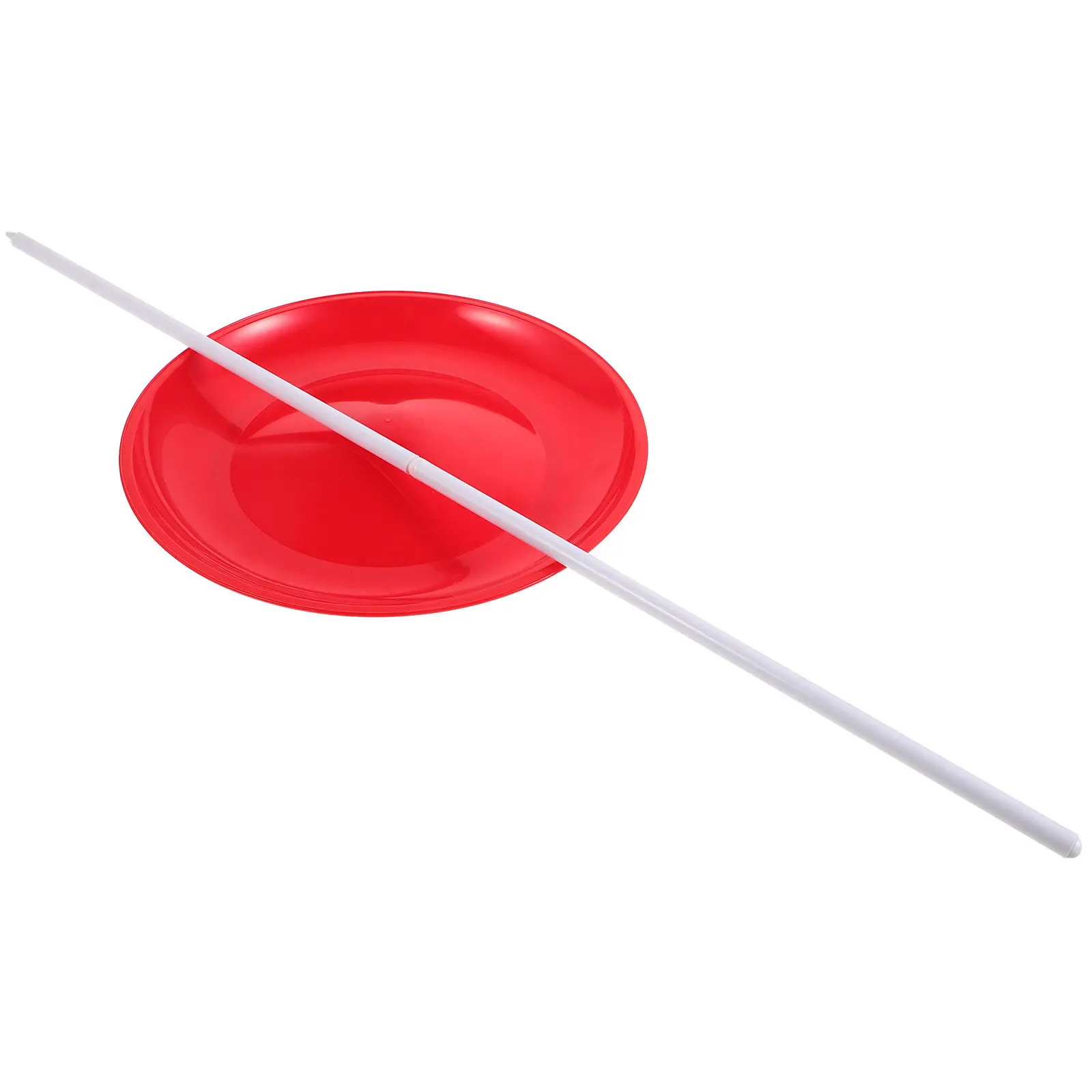 

Juggling Plate Set Plastic Spinning Plate Stick Circus Performance Skills Training Props for Beginners Professionals