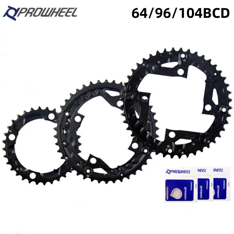 

PROWHEEL Mountain Bike Chainring 64/96/104BCD 22T 24T 26T 28T 32T 36T 38T 40T 42T 44T Sprocket MTB Bike Crankset Chainwheel