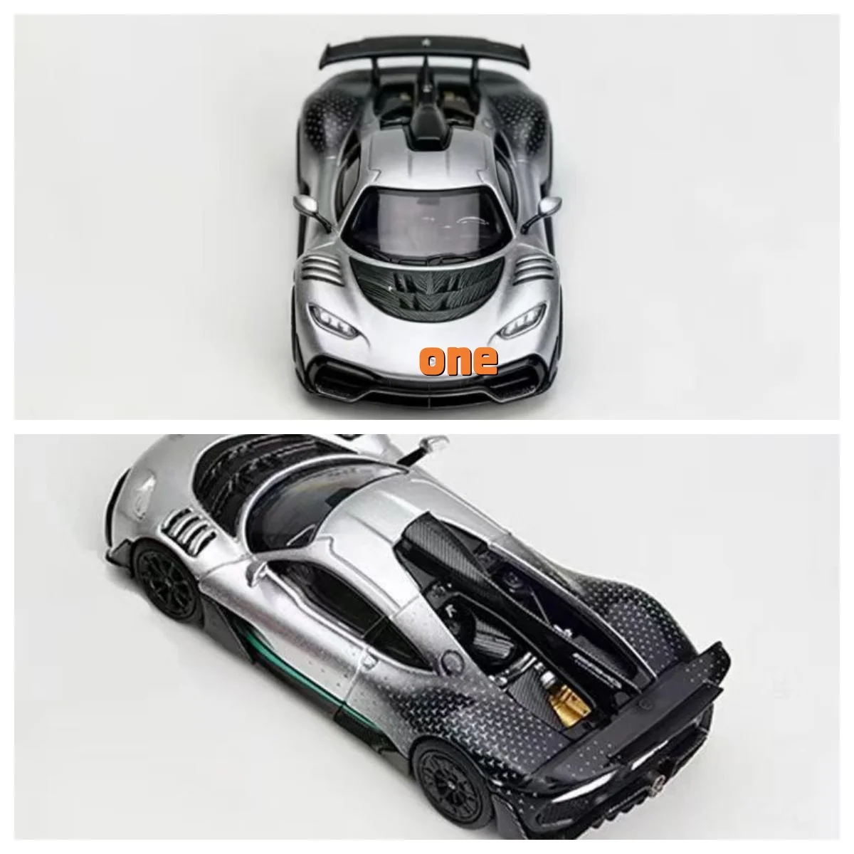Kilo Model 1/64 MB ONE Silver Diecast Alloy Model Car Collectible Miniature Display