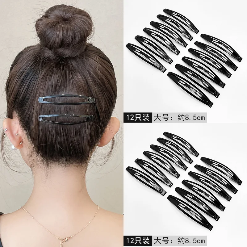 Black Sample 12pcs/set Metal Hair Barrettes Hairpins BB Headbands hair clips for girls Womens Hairgrips Hair Styling Accessories