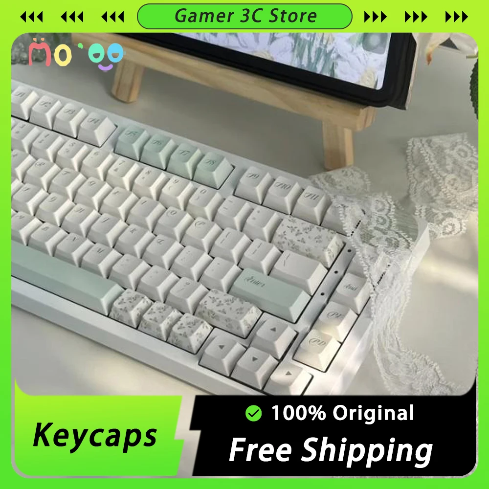 

MoCoo Yifu Manor Keycaps Sublimation Cherry Height PBT Mechanical Keyboard Keycap Set Original Personalized Pc Gamer Accessories