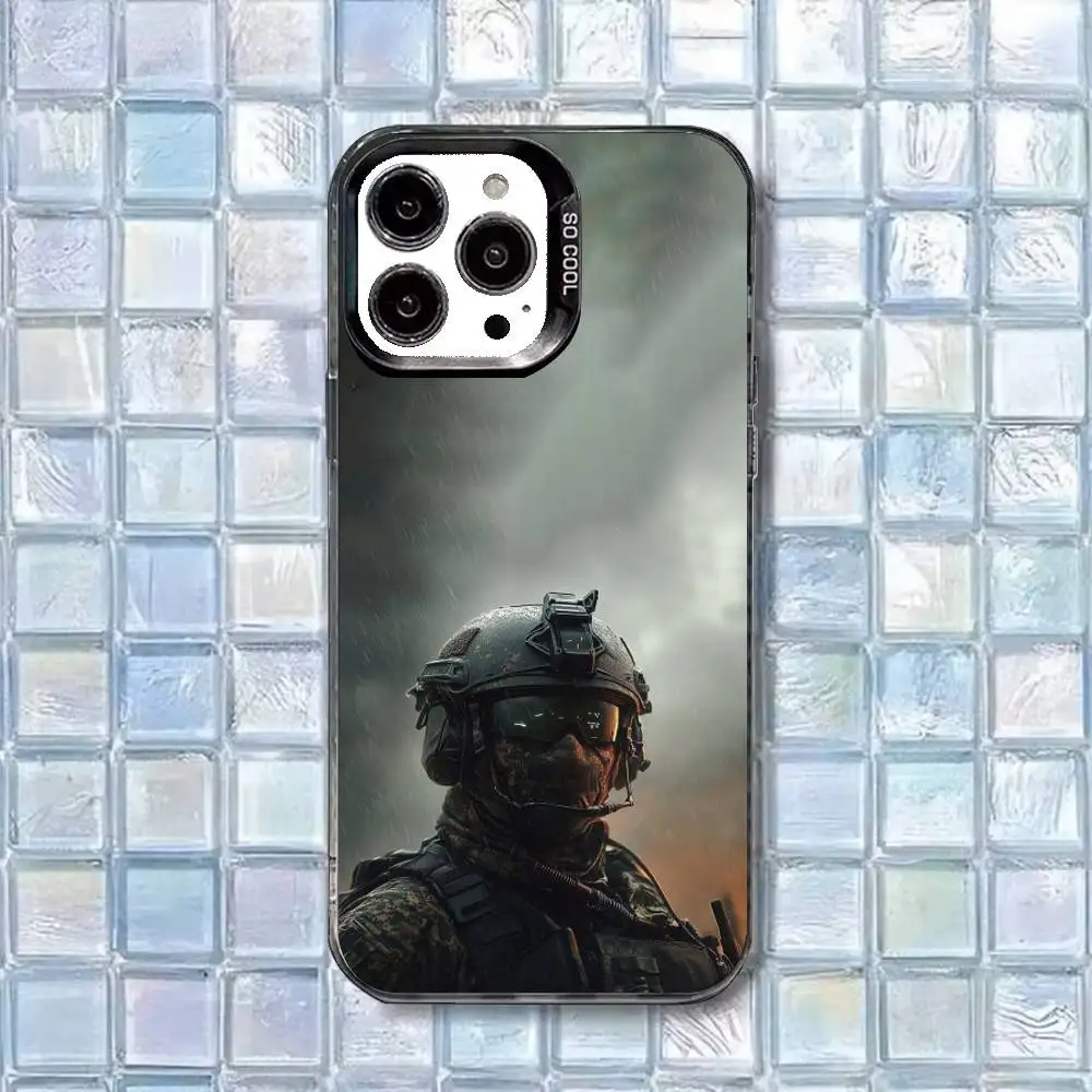 COD Call Of Duty Ghosts Phone Case For iPhone17,16,15,14,13,12,11 Plus,Pro Max White Matte Shockproof Cover