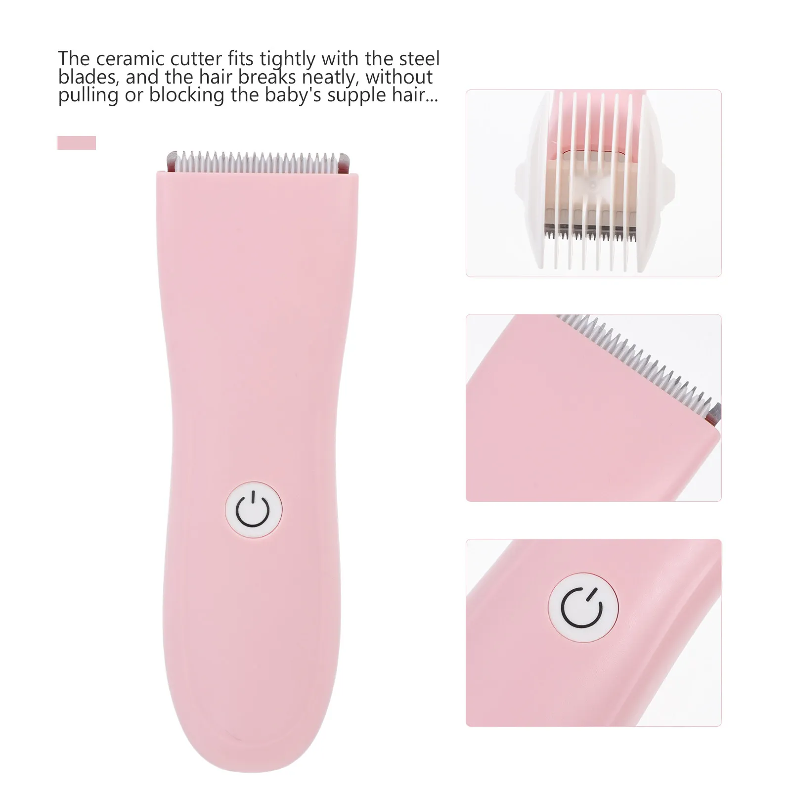 

Набор из 1 электрического триммера для волос, перезаряжаемая машинка для стрижки волос для младенцев, бесшумная, легкая, портативная, для новорожденных, инструмент для удаления лангуо