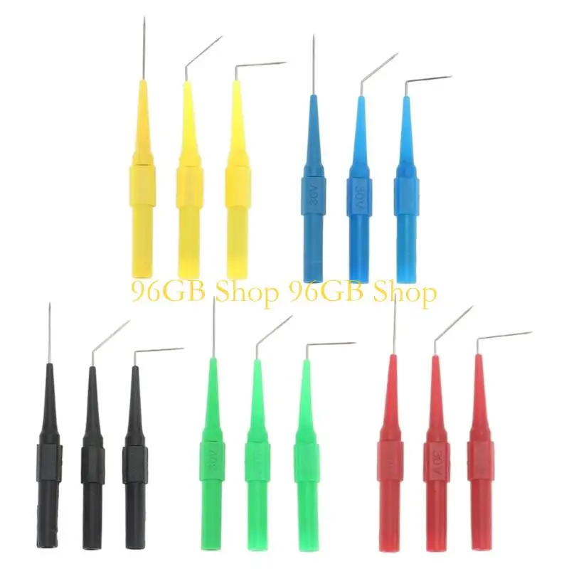 96GB 15Pcs Reliable Piercing Probes Insulation Piercing Probes for Automotive Diagnostics & Multimeter Electric Current Testing