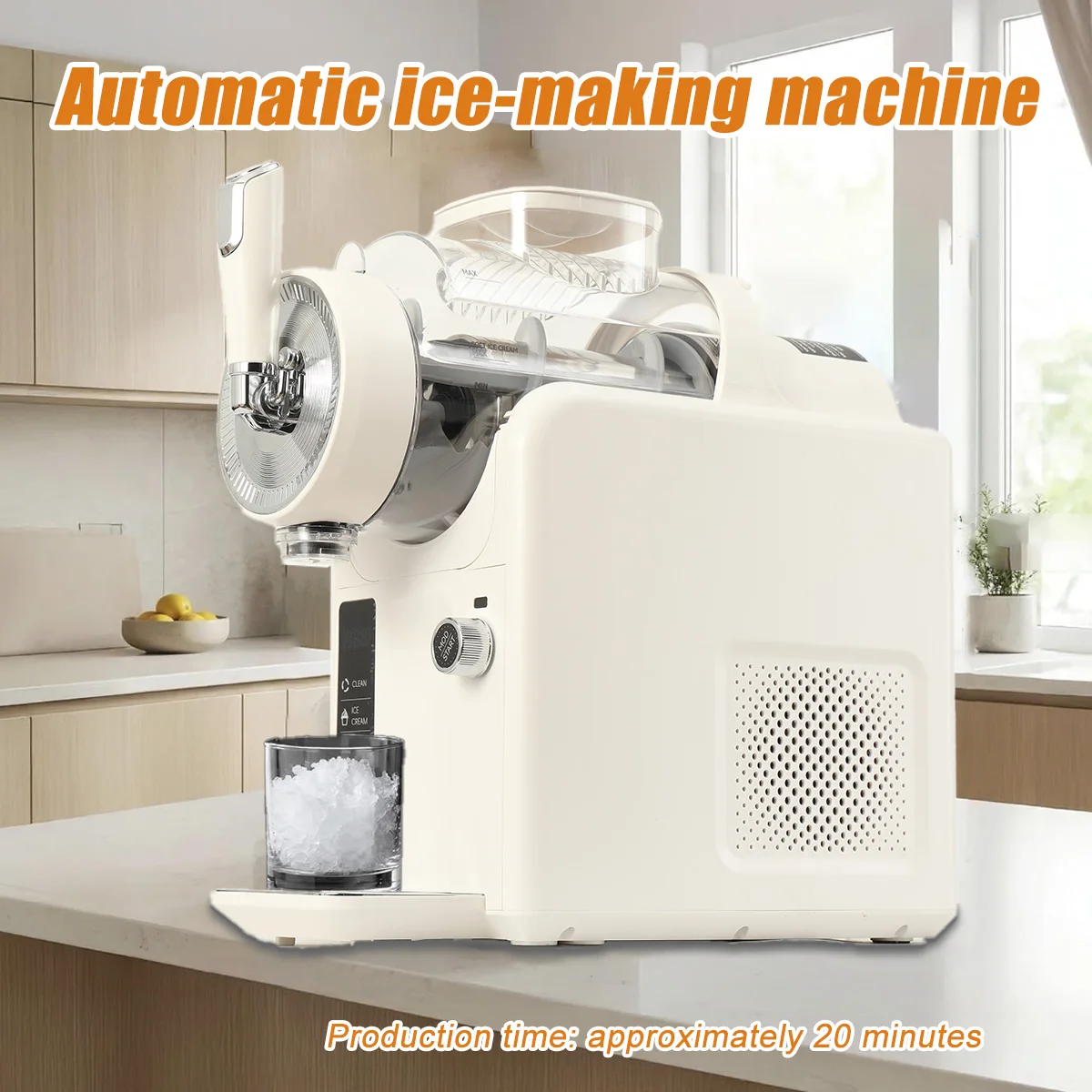 Elektrische Eismaschine, Schneeschmelzmaschine, Haushaltsgetränkebereiter, Slush-Maschine, automatische Haushaltsmaschine für gefrorene Saftgetränke, Milchshake-Maschine, selbstreinigende