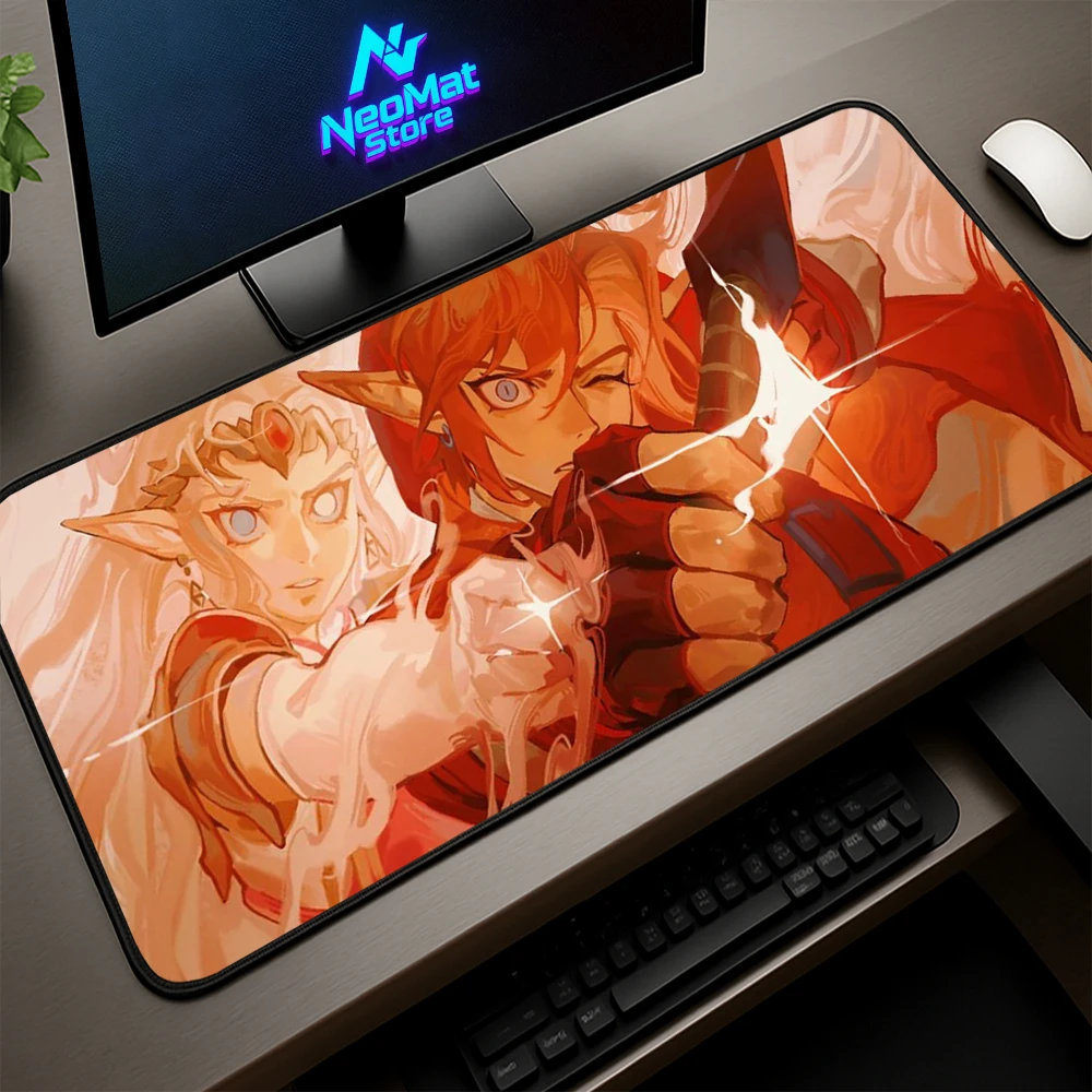

Mouse Pad 900x400 Stitched Edge Deskmat Keyboard Accessories Gaming Decoration Setup Gamer Fantasy Elf Zelda Link Archery Hero