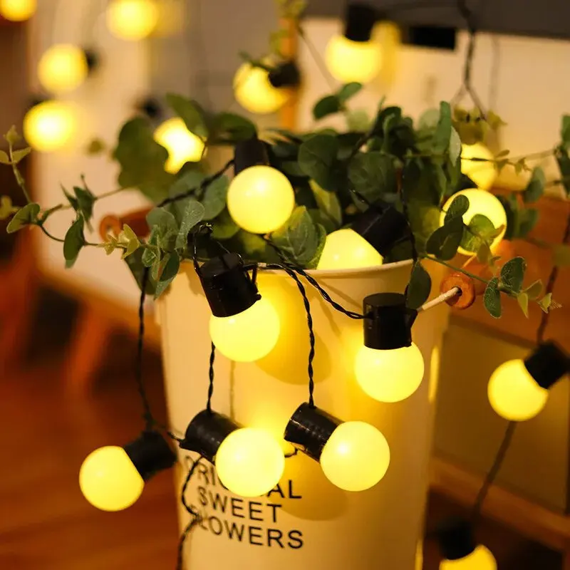 1PC LED Solar Light String,Outdoor White Balls Decoration Lights Hanging Lights For Garden,Yard,Patio,Balcony,Camping&Holidays