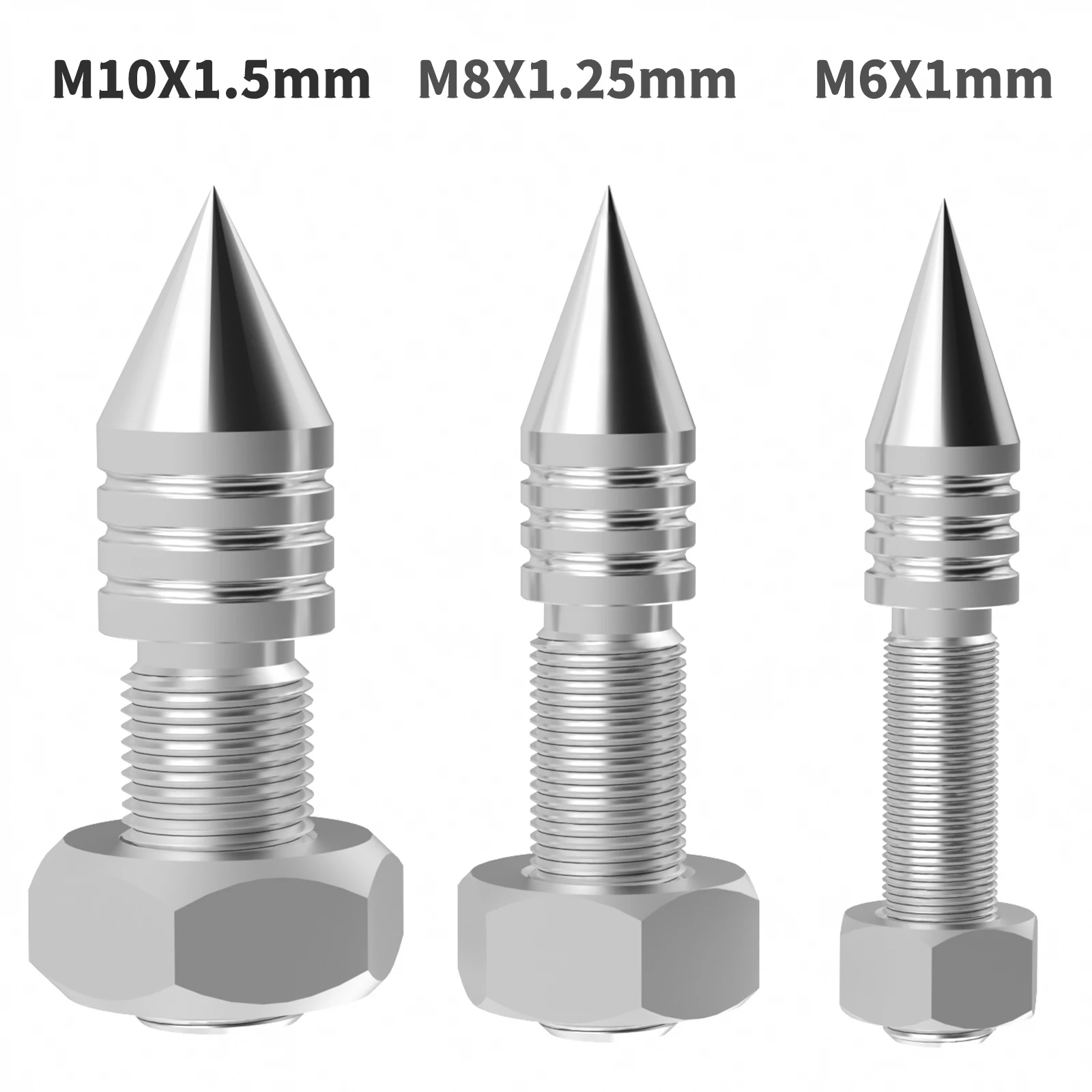 

Preffair M6 M8 M10 Stainless Steel Speaker Threaded Spikes Hifi Audio Subwoofer Isolation Stand Foot Cone Adjustable Height
