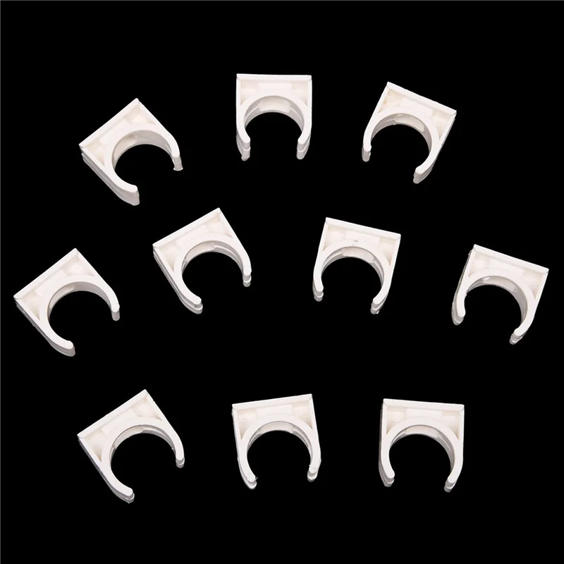 

ABAH-60 Pcs 20Mm Diameter White PVC Water Supply Pipe Clamps Clips Fittings