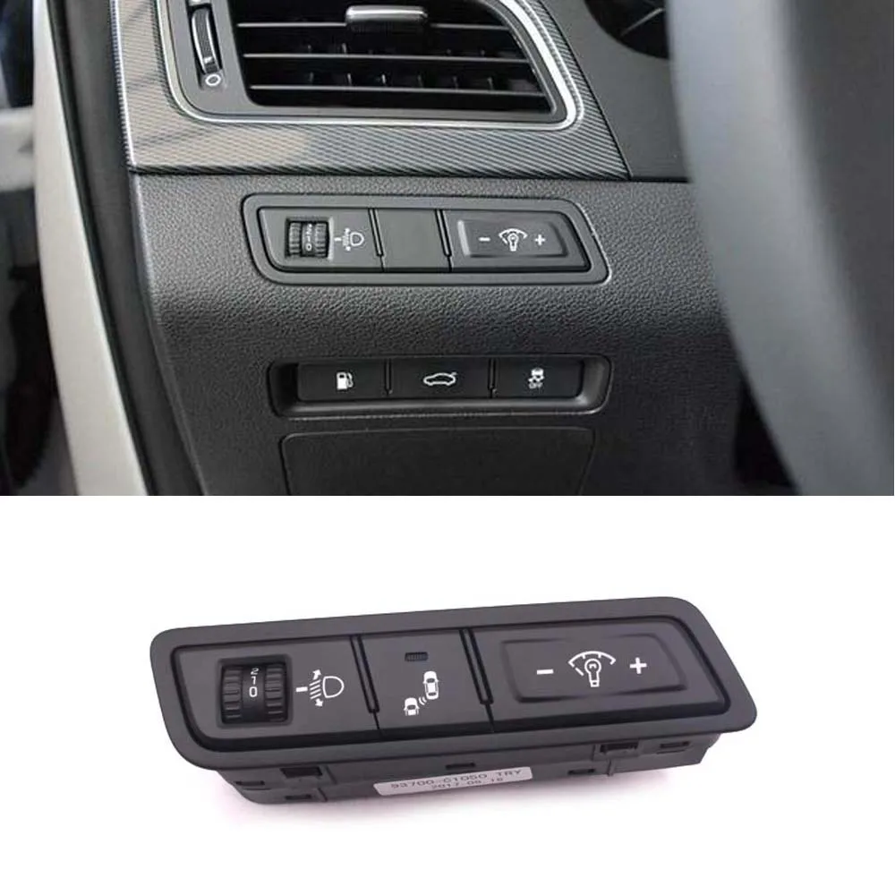 Car Accessories Headlight Height Adjustment Switch For Hyundai Sonata 9 2015 2016 2017 Parallel Auxiliary Switch 93700-C1050TRY