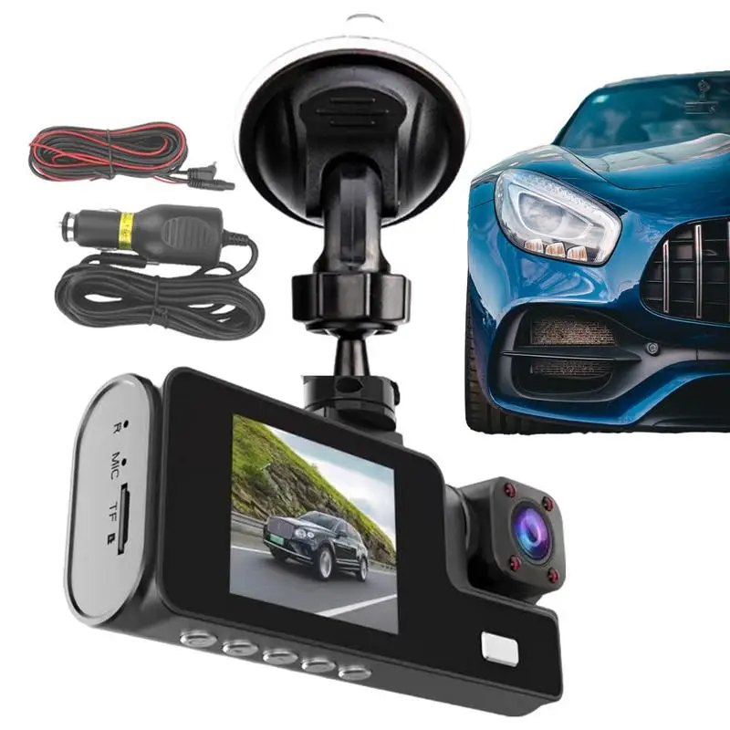 Car Camera Front And Rear 1080P Car Driving Recorder Double Lens High Definition Inside Car Parking Camera High-Definition