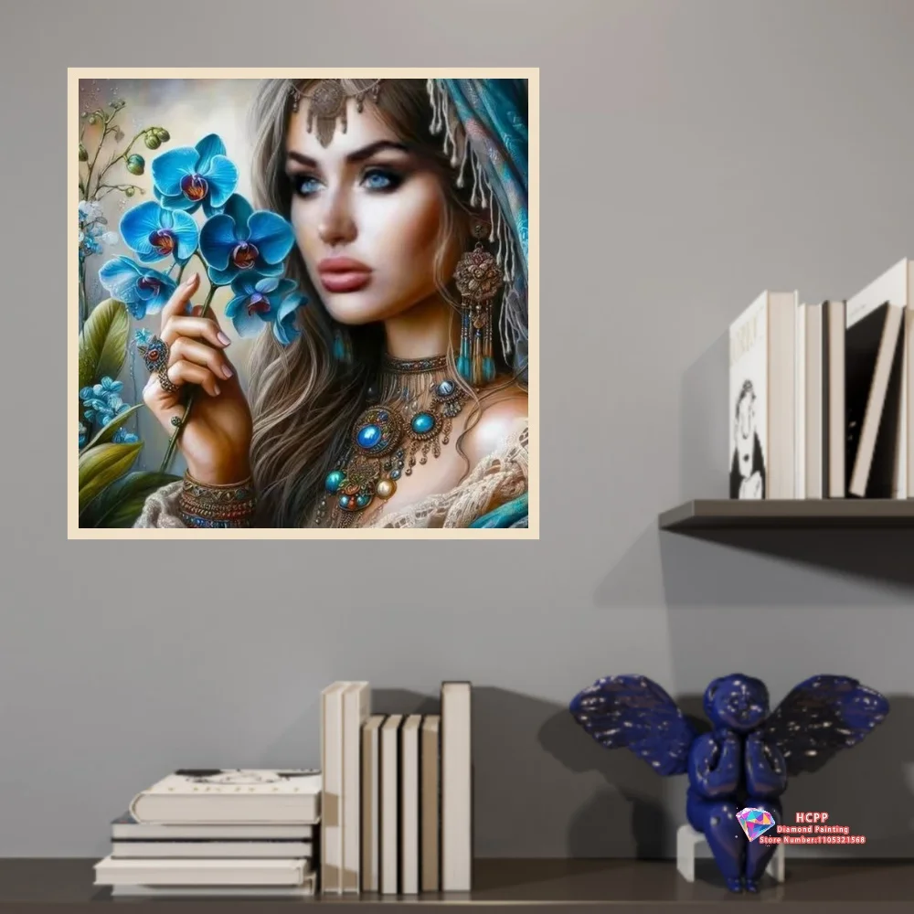 Flower Woman Beautiful Girl Picture Diamond Painting Set 5D DIY diamond embroidery cross stitch handmade gift crafts decoration