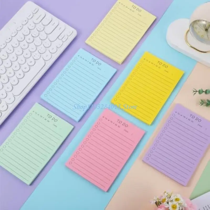 R6FF Colorful Note Paper 360Sheets 6x4Inch Adhesive Note Pad Notes Paper Lined Pocket Notepads for Writing Journaling