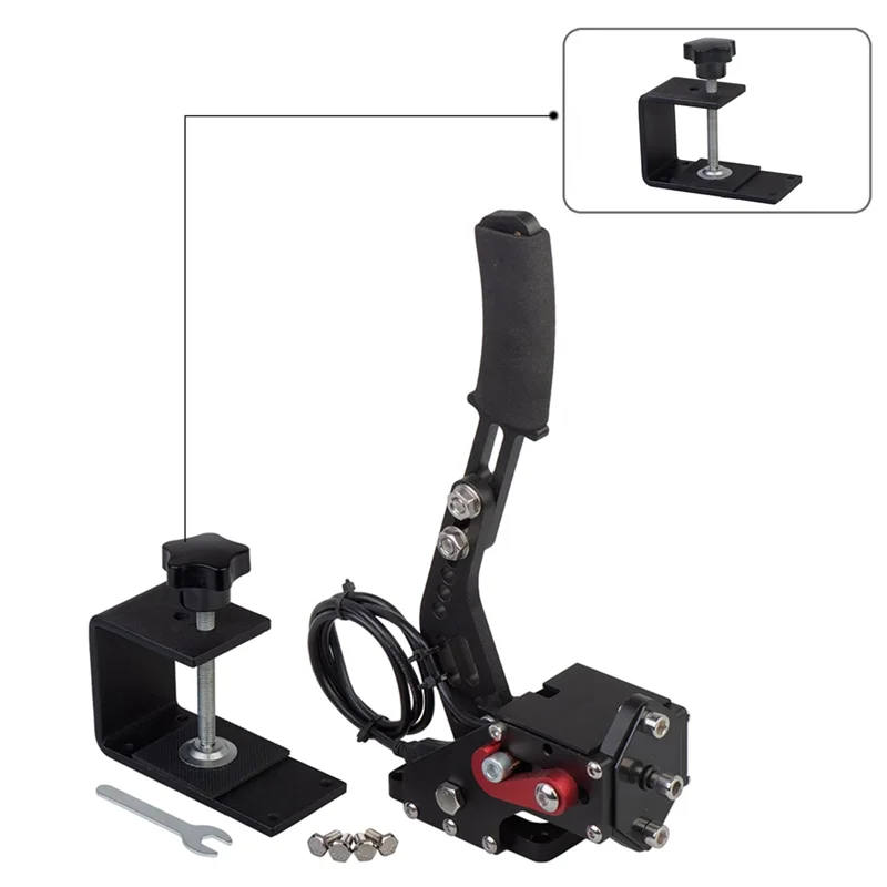 AED6-USB Handbrake Holder Fixing Clamp Bracket For PC SIM Racing Games G29/G27/G25 T300 T500 Hand Brake