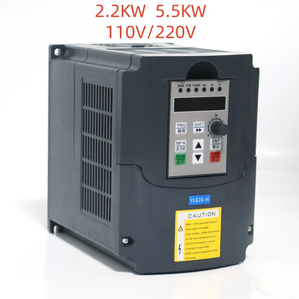 

2.2KW 5.5KW Inverter Single Phase to 3 Phase Vector Converter 3PH VFD 220V 10A 0-3200Hz Output Variable Frequency Drive Control