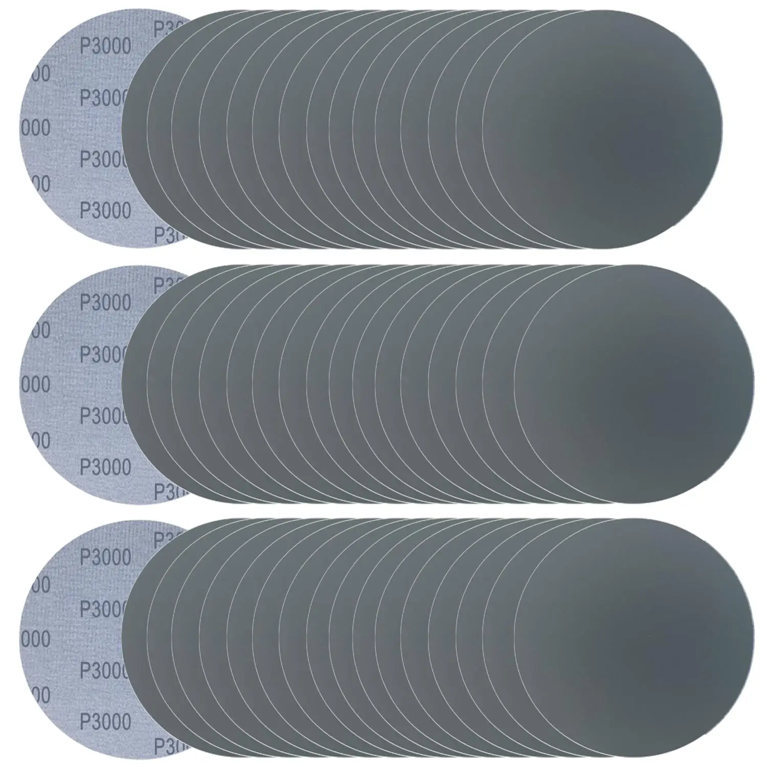 6-inch Blue Wet and Dry Sandpaper 50 Pieces 3000 Mesh Silicon Carbide Sandpaper for Car Polishing