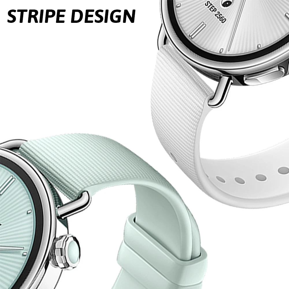 샤오미 워치 S4 41mm용 오리지널 실리콘 스트랩 스포츠 루프 교체 액세서리 그레인 패턴 밴드