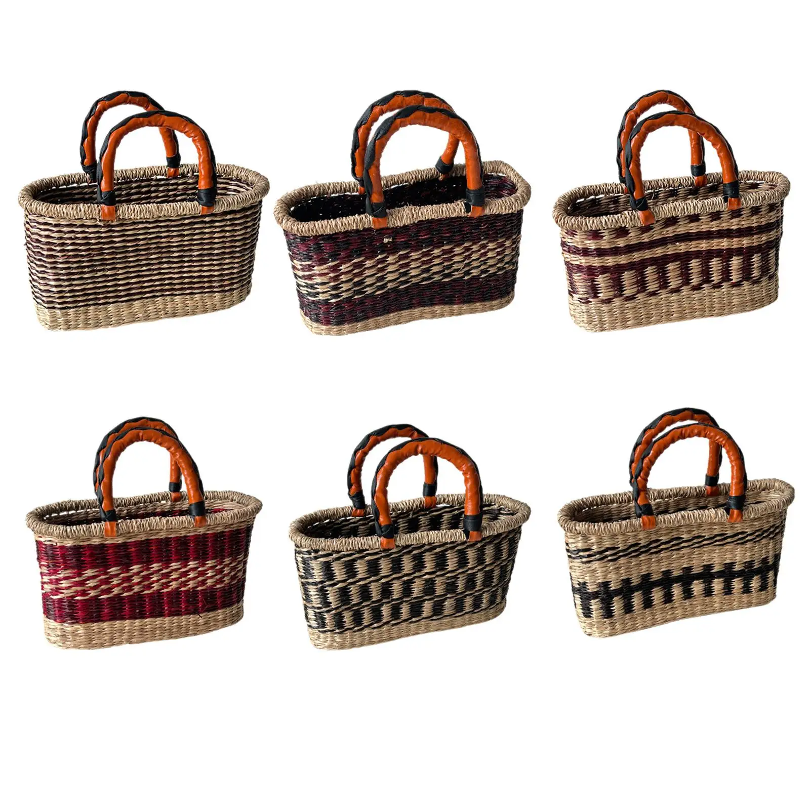 

Womens Woven Handbag Lightweight Straw Bag Elegant Portable Purse Satchel Tote Bag for Street Dating Shopping Travel Festival