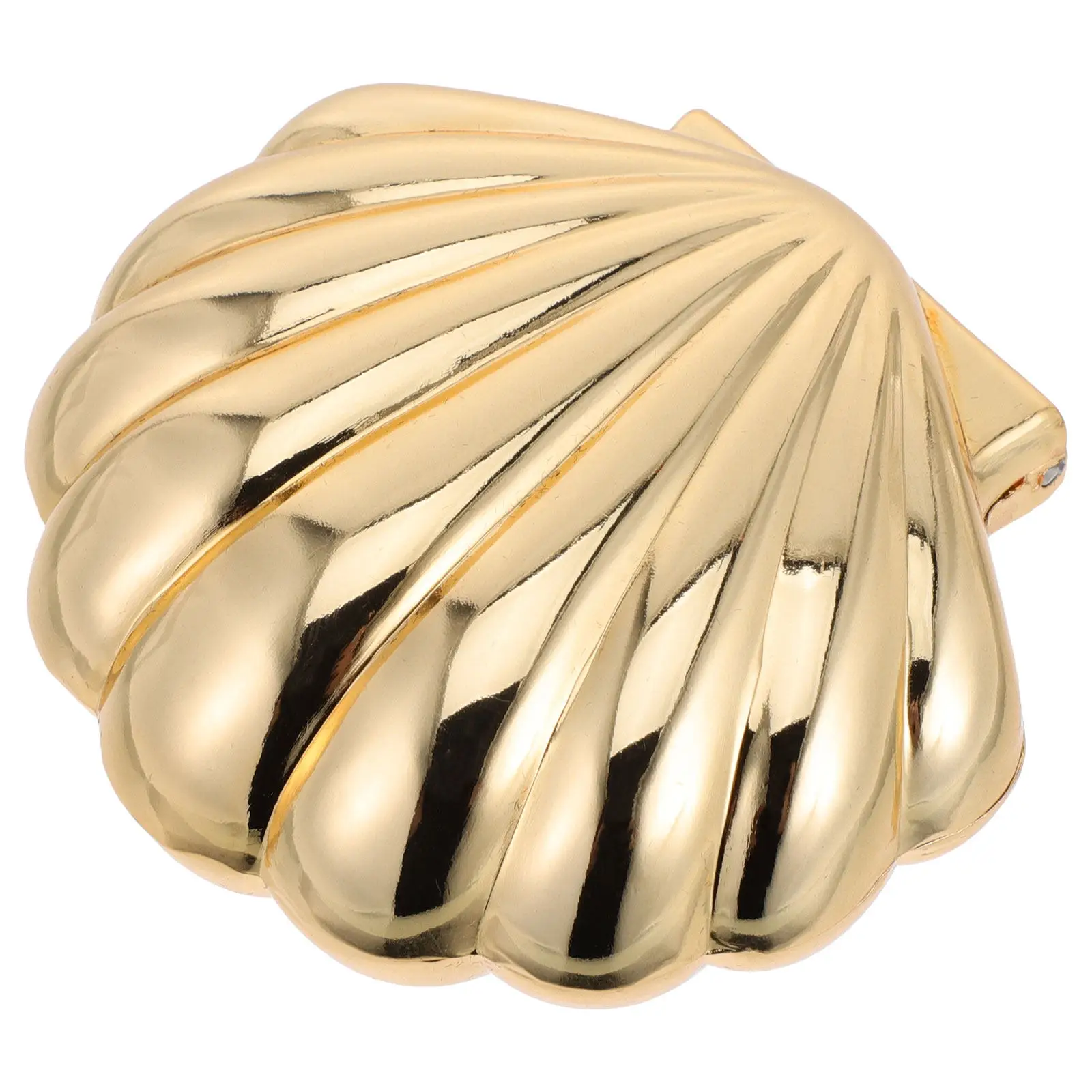Vintage Shell Jewelry Box – Zinc Alloy Clamshell Storage Organizer for Rings, Earrings & Necklaces