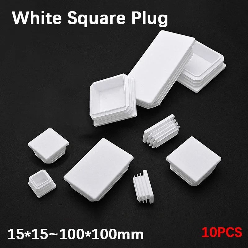 

10 шт. утолщенных белых пластиковых заглушек для круглых труб, пылезащитные колпачки для труб из нержавеющей стали, железа, оцинкованной стали, противоскользящие серые накладки на ножки