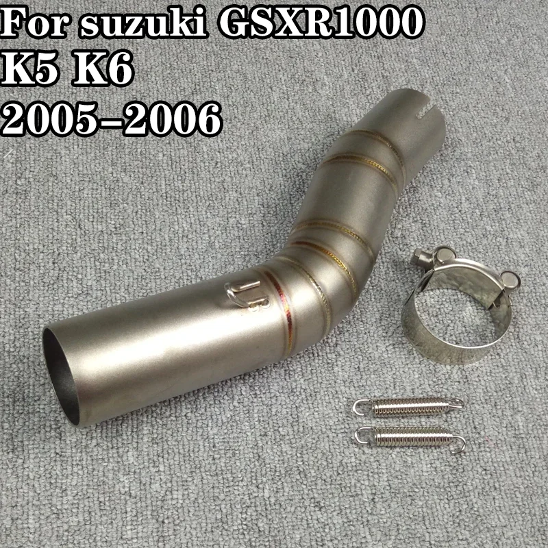 GSXR1000 High Quality Motorcycle Exhaust Middle pipe link pipe For suzuki GSXR1000 GSX R1000 GSXR 1000 2005 2006 Link Pipe