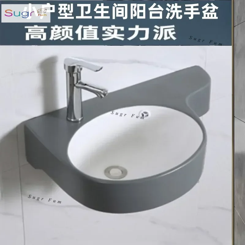

Grey wall mounted wash basin for small household use