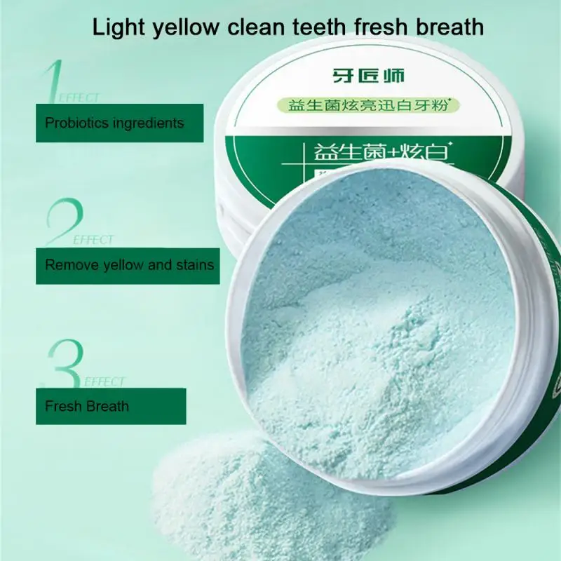 Natural Ingredients Stain-removing Tooth Powder Probiotics Teeth Whitening Products Probiotic Ingredients Teeth Whitening Powder